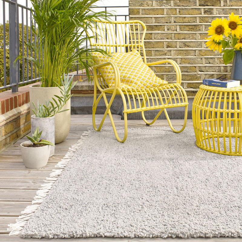 Amanda Solid Colour Hand Woven Indoor / Outdoor Area Rug, Rectangle 120 x 170cm