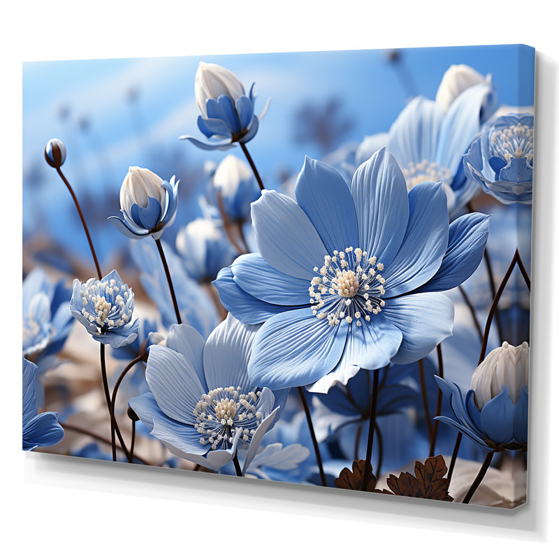 «Inviting Azure Flowers Field II», reproduction, H 30 po x l 40 po x P 0,5 po, Toile tendue