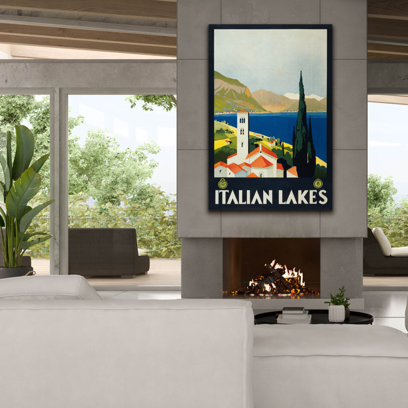 «Italian Lakes» par Inconnu, art mural sur toile, H 60 po x l 40 po x P 1,5 po