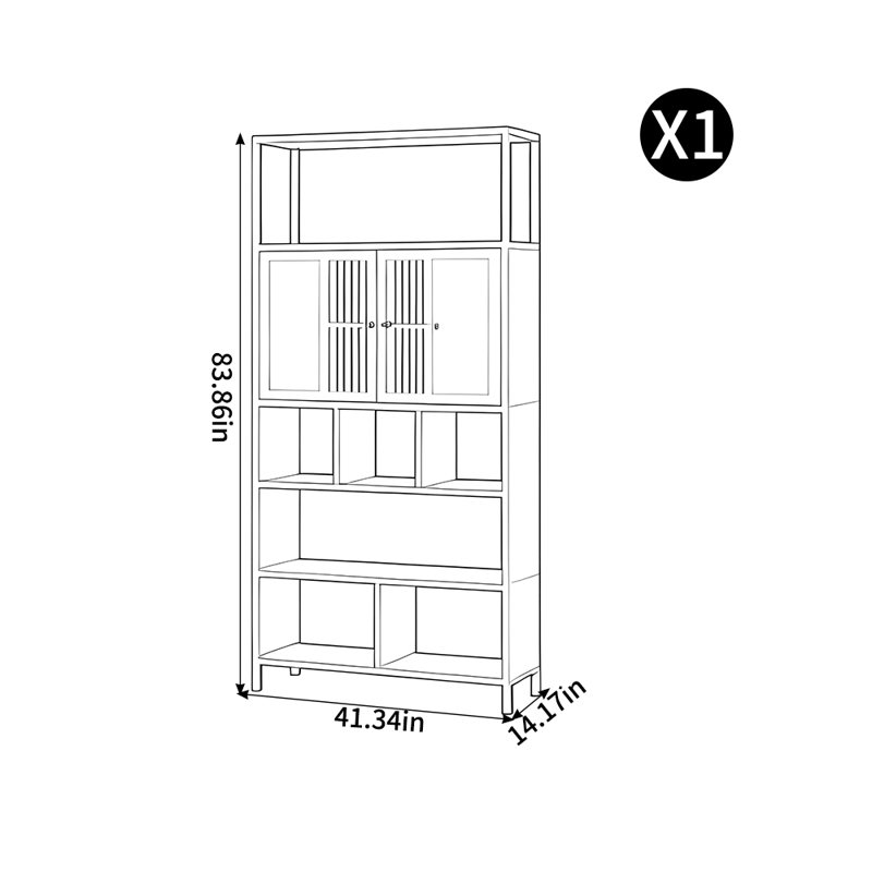 New Chinese style traditional display bookcase
