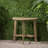 Half-Round Bistro Table, Grey, Constructed With Wood, Foldable Design Grey Wood And For Convenience