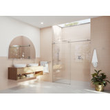 Eclipse 64 - 68 in. x 78 in. Fully Frameless Sliding Shower Door