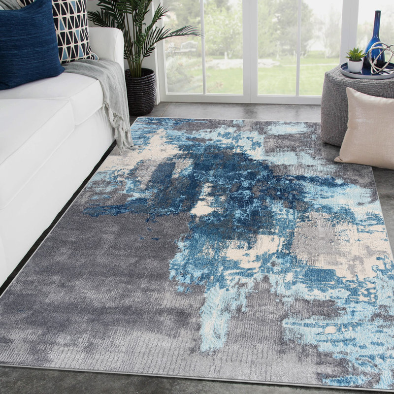 Rethman Abstract Indoor Rug, Rectangle 8' x 10'