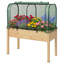 Mini lit de jardin surélevé en bois avec serre-113717135