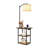 Floor Lamp with Table, End Table with Charging Station(USB & Type-C & AC Port), 3 Colour Temperatures 9W LED Bulb, Modern Shelves Side Table for Office, Living Room