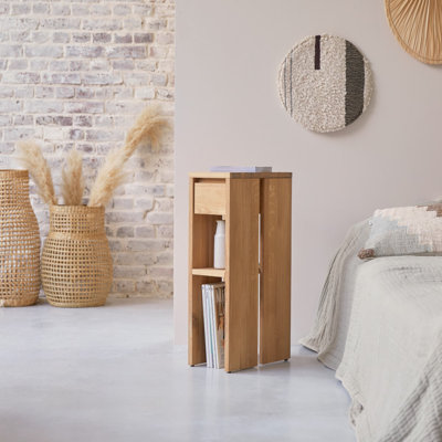 Eden 20cm W Solid Wood Bedside Table