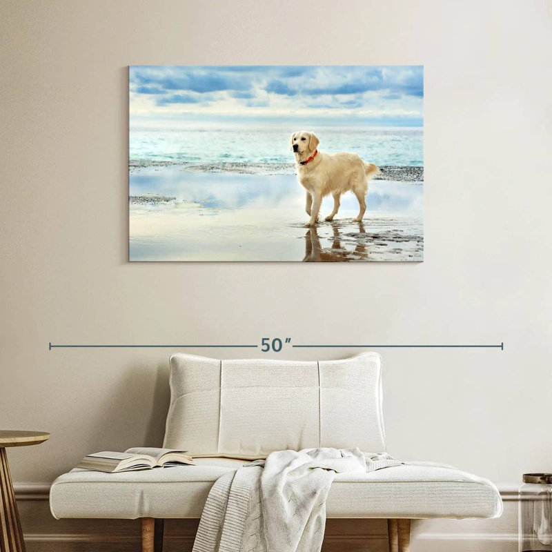 Brampt Seafront Golden Retriever, 26" H x 39" W