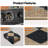 Checkered Jute Rug Machine Washable Checkered Pattern Rug Minimalist and Stylish Perfect for Bedrooms, Living Rooms, and Hallways-117177278