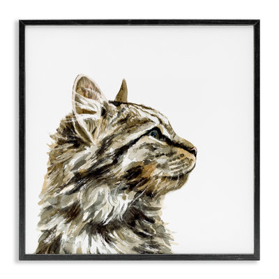«Simple Tabby Cat Gaze», art giclée par Victoria Barnes