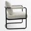 Chaise d'appoint rembourrée Mid-Century moderne avec coussin ultra épais et structure en métal industriel-1839451541