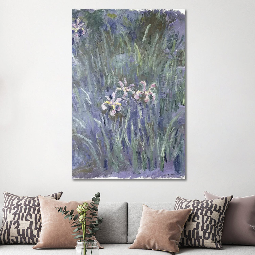 Iris, C by Claude Monet - Wrapped Canvas Painting