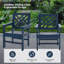 L'ensemble de table de salle à manger Hdpe pour table et chaises d'extérieur 4,5 pièces comprend 4 chaises et une table de patio de 62,5 po avec trou pour parasol (bleu)