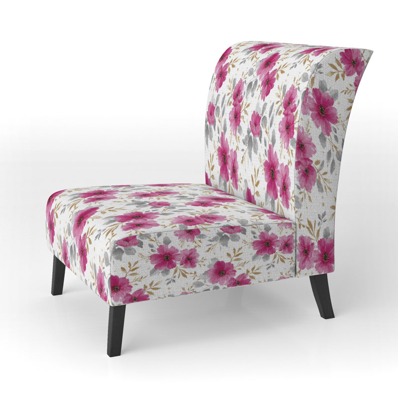 Fauteuil de chambre Country Farmhouse - Fauteuil de chambre gris fuschia Whisper, Pantoufle sans accoudoirs