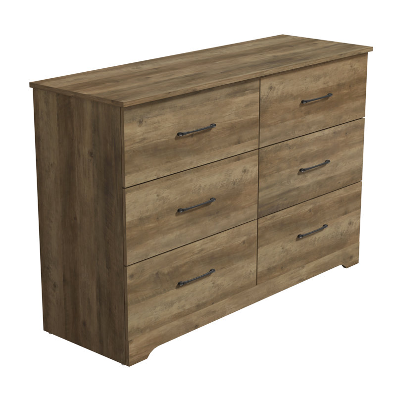 Commode 6 tiroirs Arkia, Chêne noueux