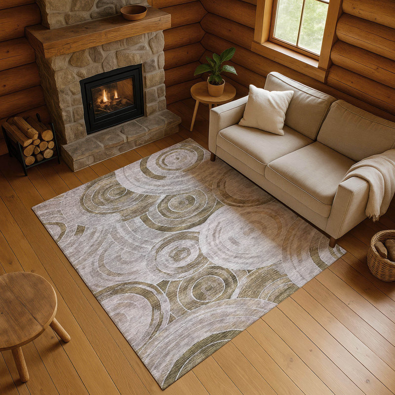 Tapis géométrique de qualité supérieure lavable à la machine AMF1750, Rectangle 10 pi x 14 pi