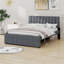 Lit plateforme tapissier avec lit gigogne-654439026