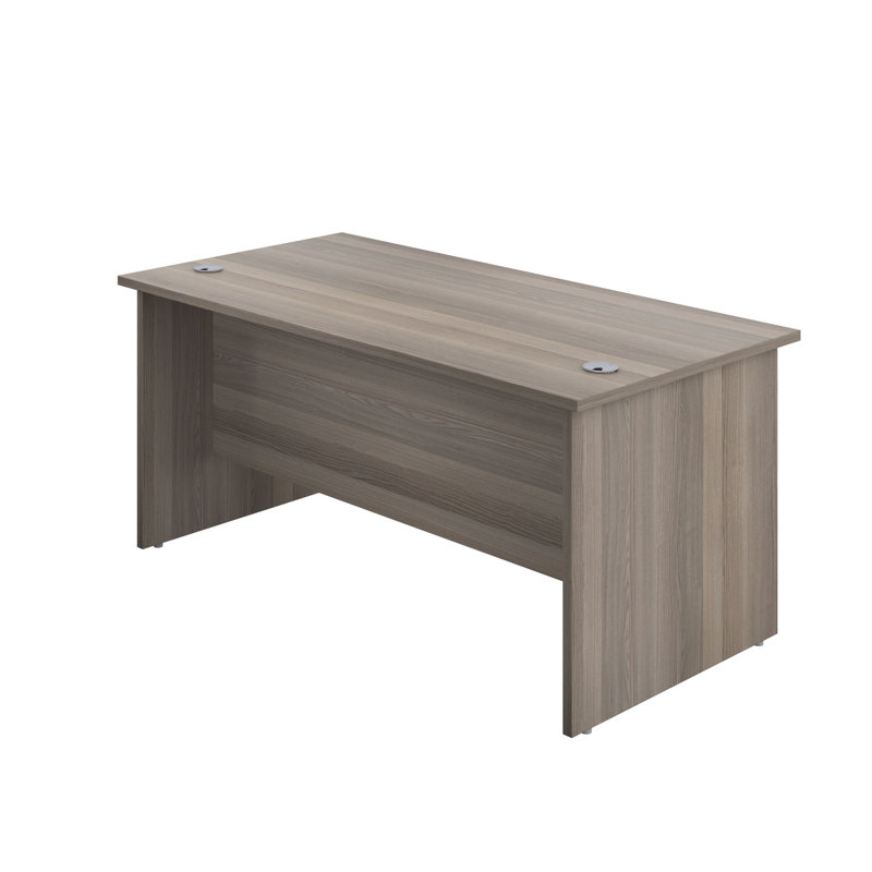 Buariki Desk Shell, Grey Oak, 73cm H x 180cm W x 60cm D