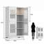 Armoire de rangement de plancher de salle de bain 43,3 po avec lumières d'armoire, armoire de rangement moderne