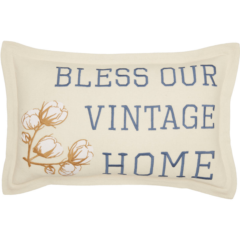 Coussin Ashmont Bless Our Vintage Home 14 x 22