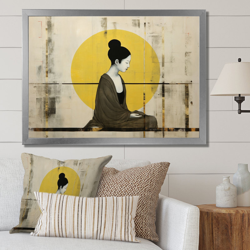 Machutte Asian Art Modern Zen II, reproduction d'art sur toile, H 30 po x l 40 po x P 1,5 po, Cadre photo argenté