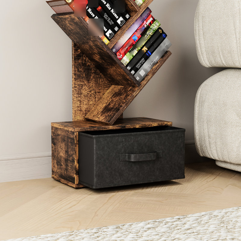 9 Tier Tree Bookcase With Drawer, Framework For Bedroom Stable Construction