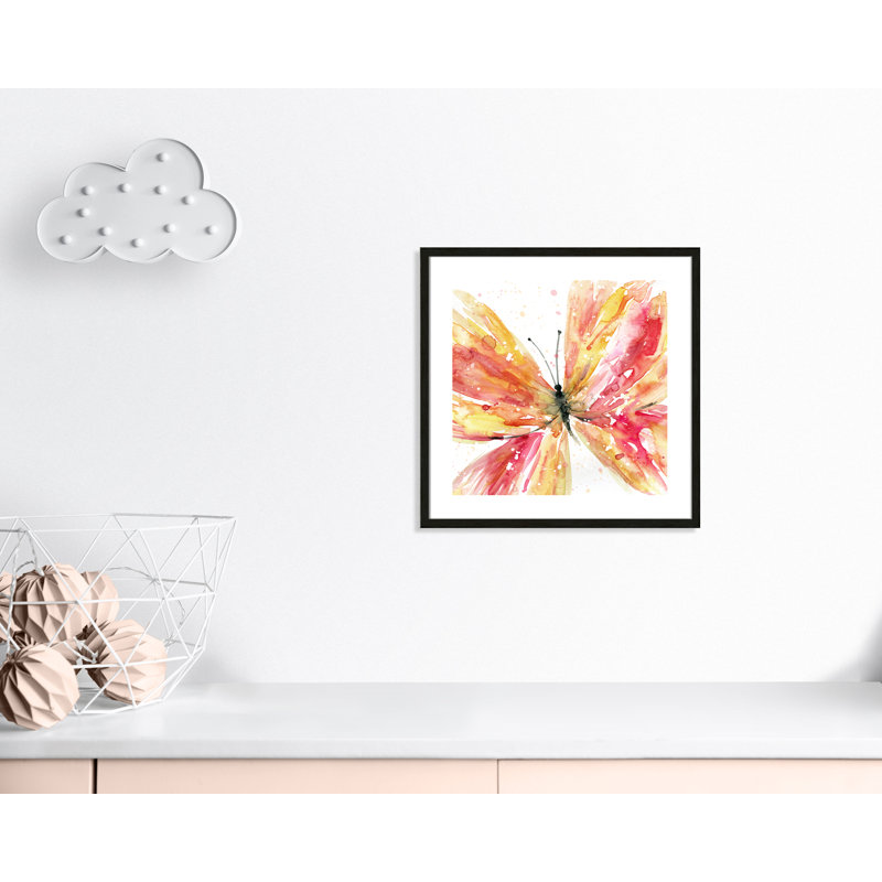 «Butterfly Flying II», art encadré, H 22,5 po x l 22,5 po x P 1,18 po, Structure noire