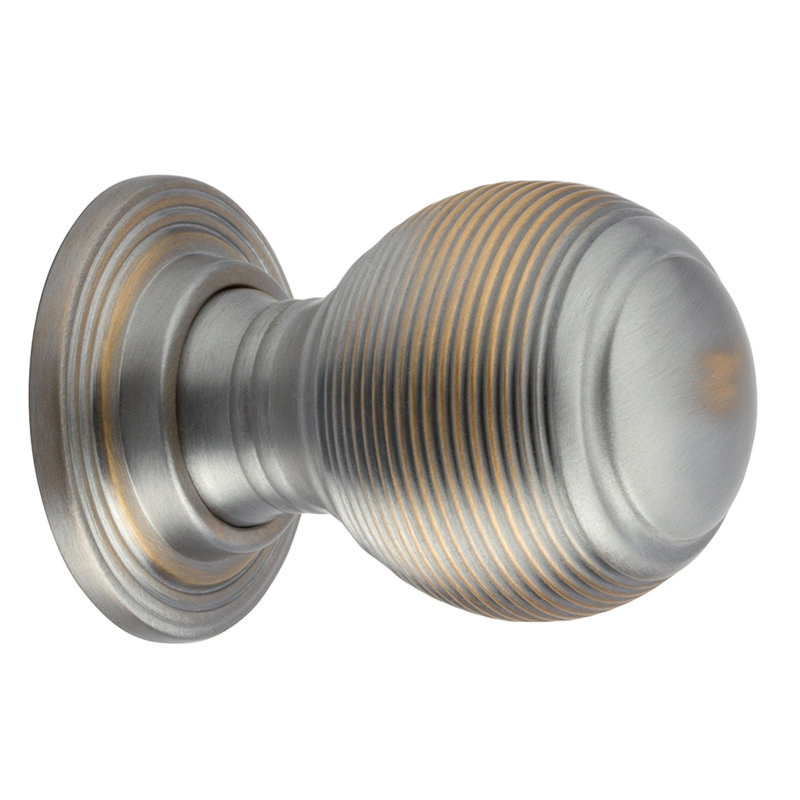 Jupiter 1" Diameter Round Knob, Weathered Chrome, 1.5" H x 1.48" W x 1.48" D