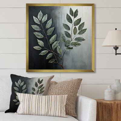 " Slate Elm Harmony Leaves " Print
