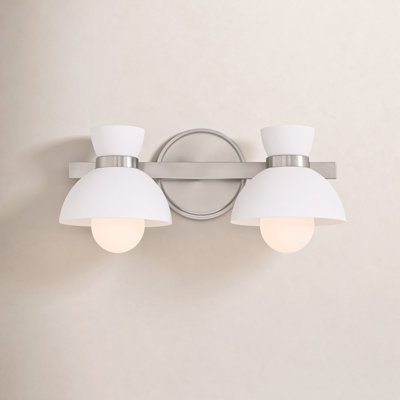 Karalana 2-Light Bathroom Vanity Light in Brushed Nickel