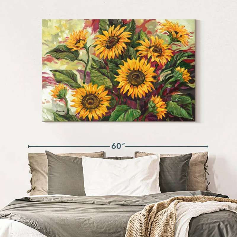 Harnek tournesols flamboyants, H 34 po x l 51 po