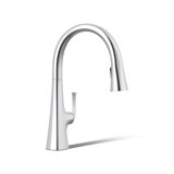 Graze Pull-Down Single Handle Kitchen Faucet With Three-Function Sprayhead With Accessories