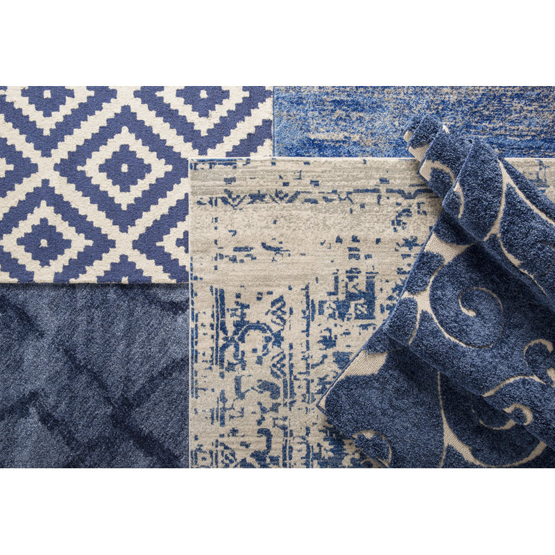 Socorro Retro Performance Abstract Rug, Square 8'