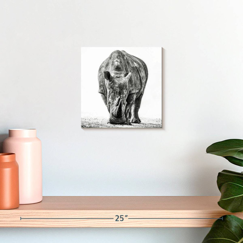 Rhinoceros, 10" H x 10" W