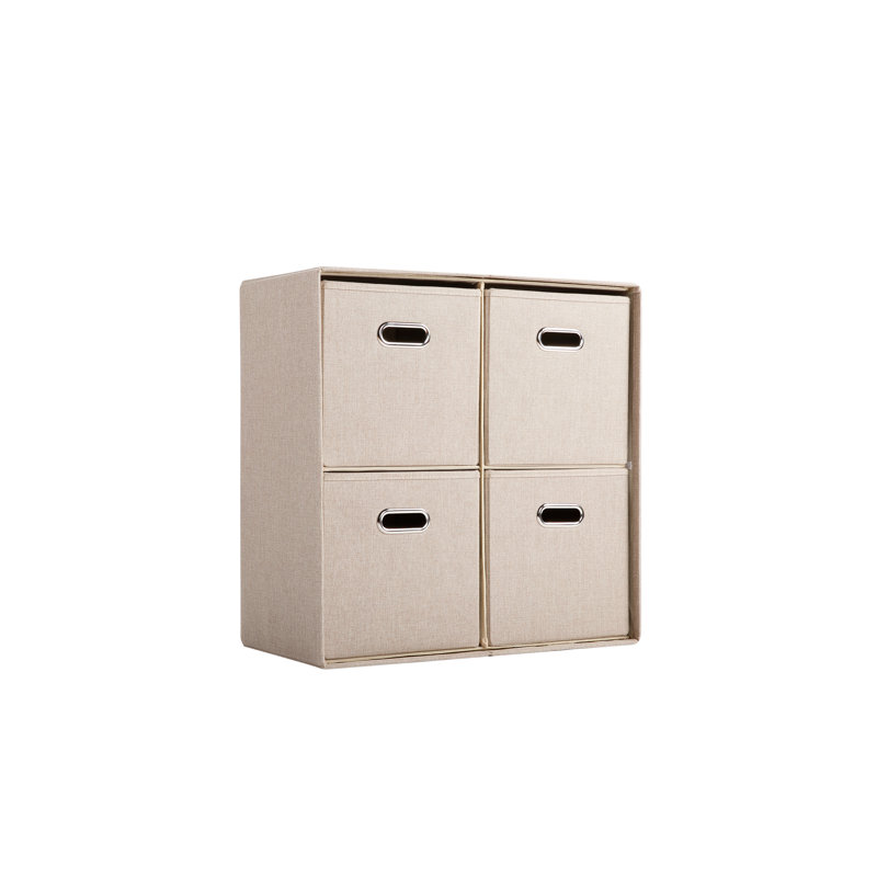 Étagère de rangement en lin BirdRock Home, Crème, crème
