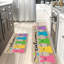 Tapis de cuisine coloré antidérapant 2 pièces