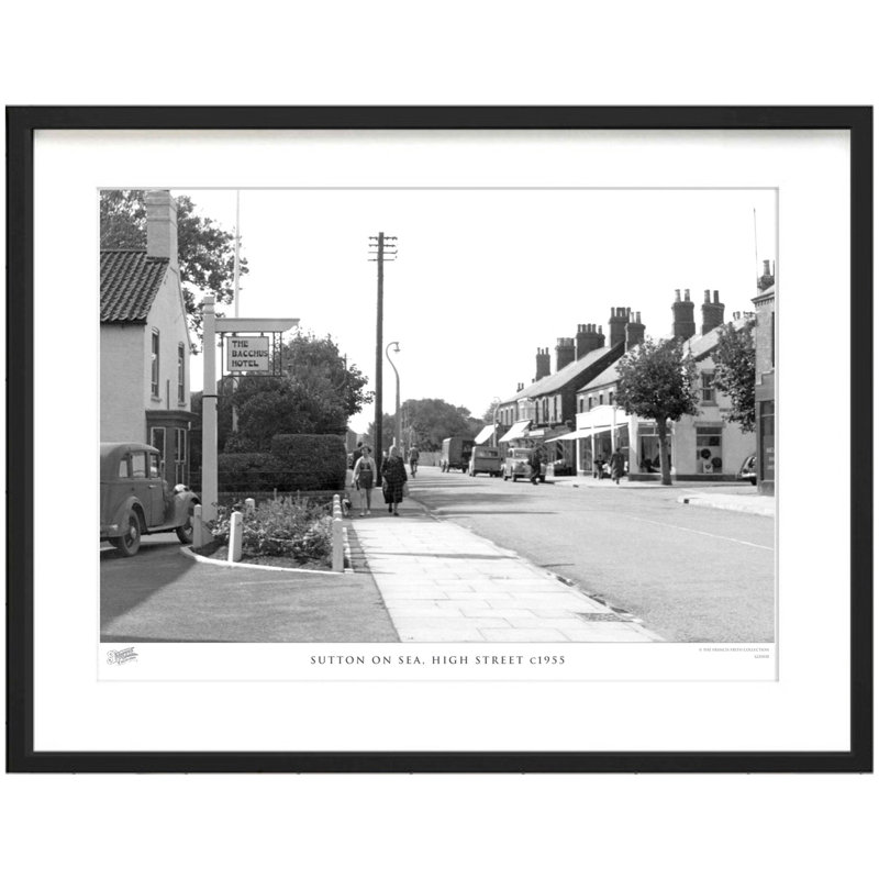 Sutton On Sea, High Street C1955 by Francis Frith - Single Picture Frame Print, 45cm H x 60cm W x 2.3cm D