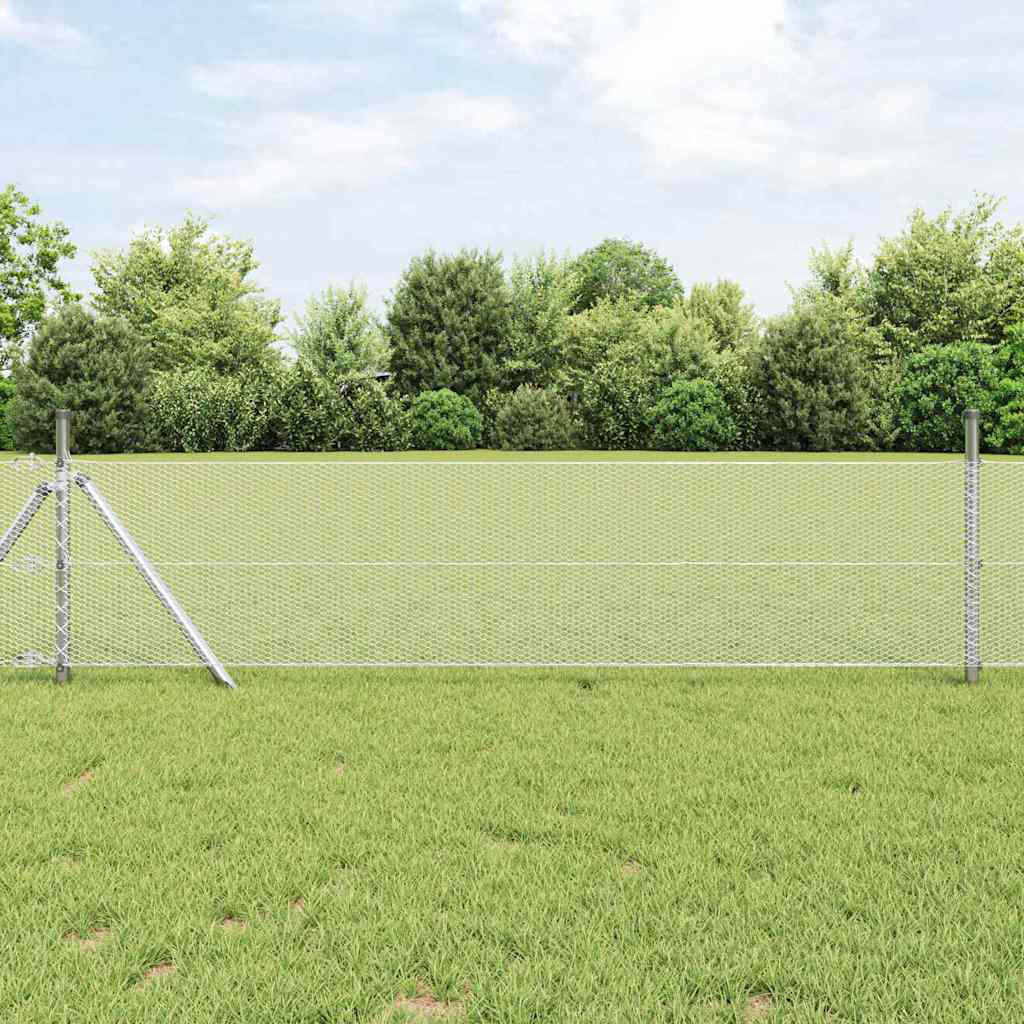 Vidaxl Fence With Posts PVC-Coated Steel