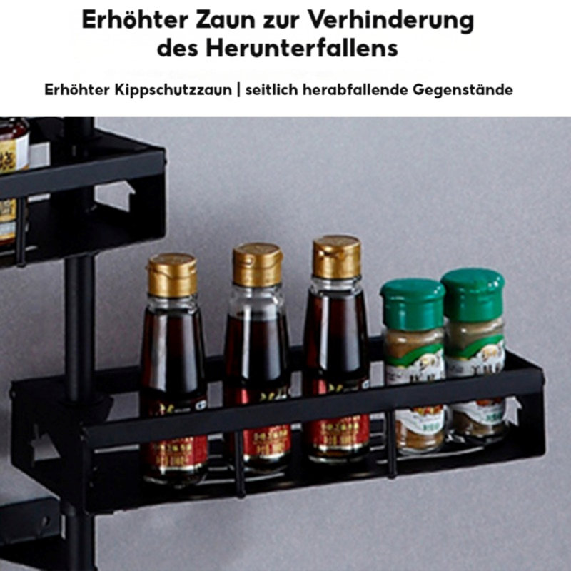 Haverstraw Wall Mounted Optional Stainless Steel Spice Rack with Adjustable Racks