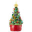 Gnome de père Noël en céramique peint à la main avec arbre de Noël pré-éclairé