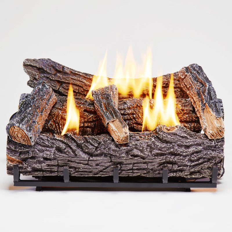 22'' W Ventless Fireplace Logs, Propane