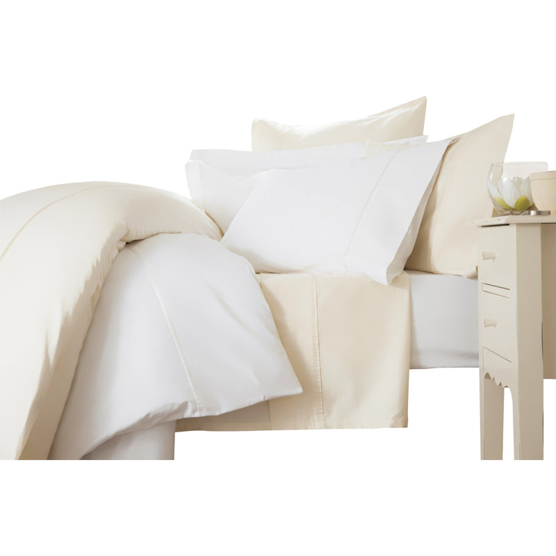 Cotton Solid Colour Duvet Cover, White, Super King Duvet Cover