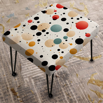 Vibrant Multicolor Polka Dots Pattern - Polka Dots Rectangle Ottoman
