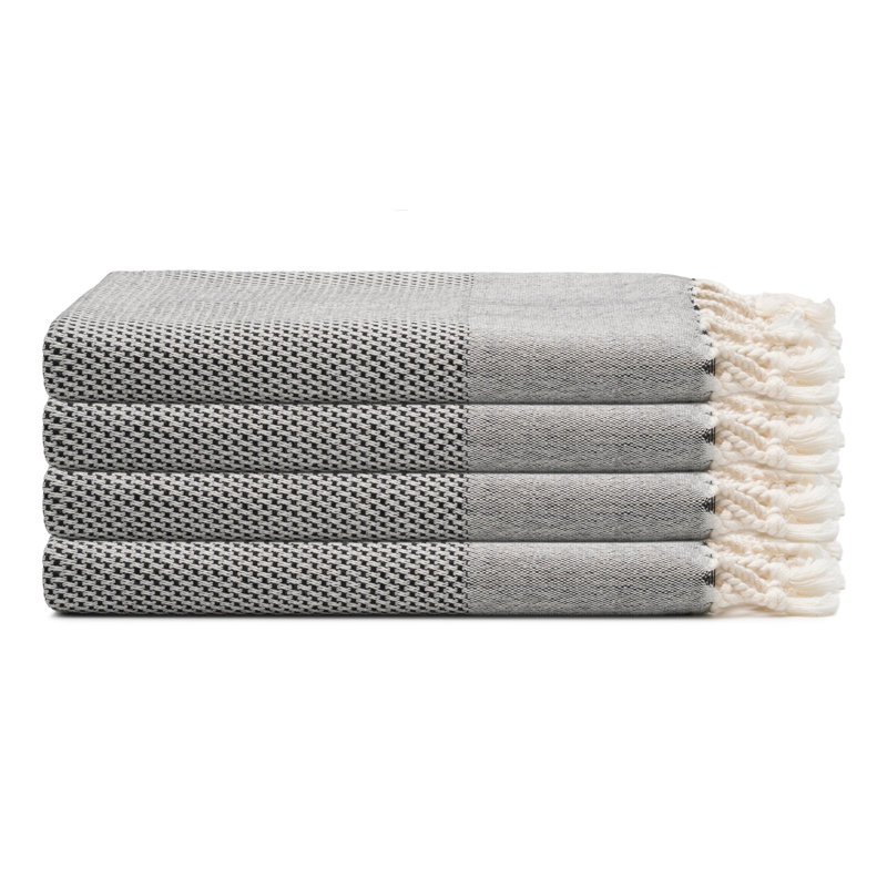 Ensemble de serviettes en coton Whisper, Black