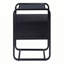 Table d'appoint noire avec plateau en verre
