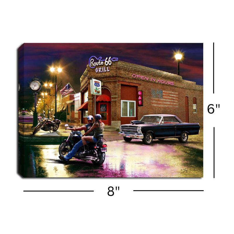 Cruisin 8x6 Mini Lighted Easel Back Canvas
