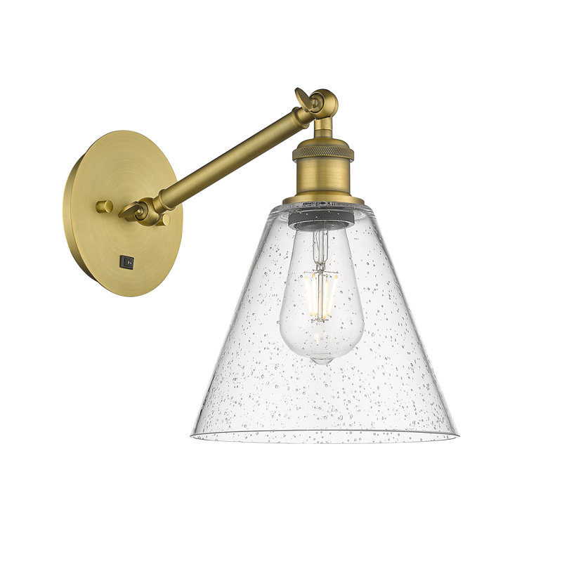 Shauna Armed Sconce, No Bulb Included, Polished Chrome