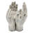 9-Inch Cement Accepting Hands Accent Decor In Antique Gray For Indoor Outdoor Planting And Candle Arranging An Attractive Manner 9 Of 2 Display Plants Candles Together