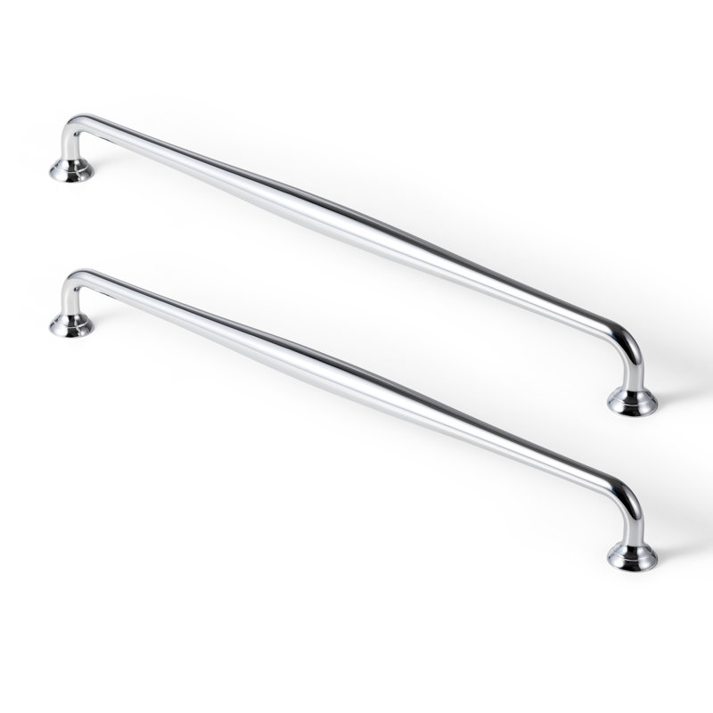 12 Poignée ergonomique robuste en alliage de zinc à hauteur de trou 3 3 po, 12 3/5", Polished Chrome