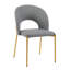 Chaises de salle à manger en cuir Morden Pu avec pieds en métal (ensemble de 2)-136535854