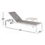 Ensemble de chaises longues inclinables d'extérieur Aynura 2 pièces 76 po avec table d'appoint – Structure en aluminium, tissu en maille à séchage rapide et roulettes dissimulées – Blanc gris-1777843355-1777843351